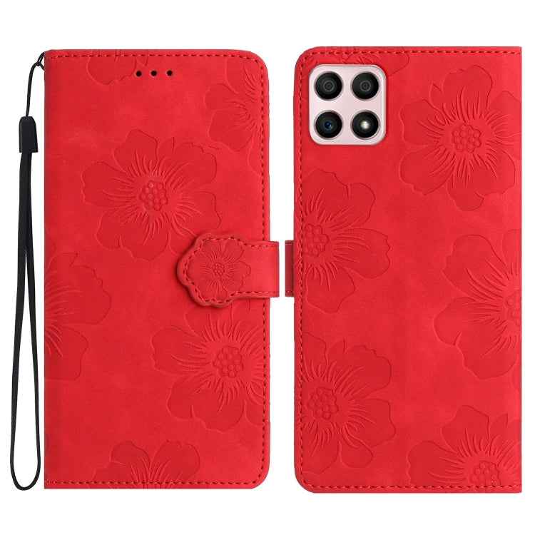 Flower Embossing Pattern Leather Phone Case, For Honor X8 / X30i, For Honor 50 Lite, For Honor 50