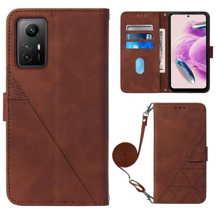 Crossbody 3D Embossed Flip Leather Phone Case, For Xiaomi Redmi Note 12S 4G Global, For Xiaomi Poco F5 5G/Redmi Note 12 Turbo, For Xiaomi Poco F5 Pro 5G/Redmi K60