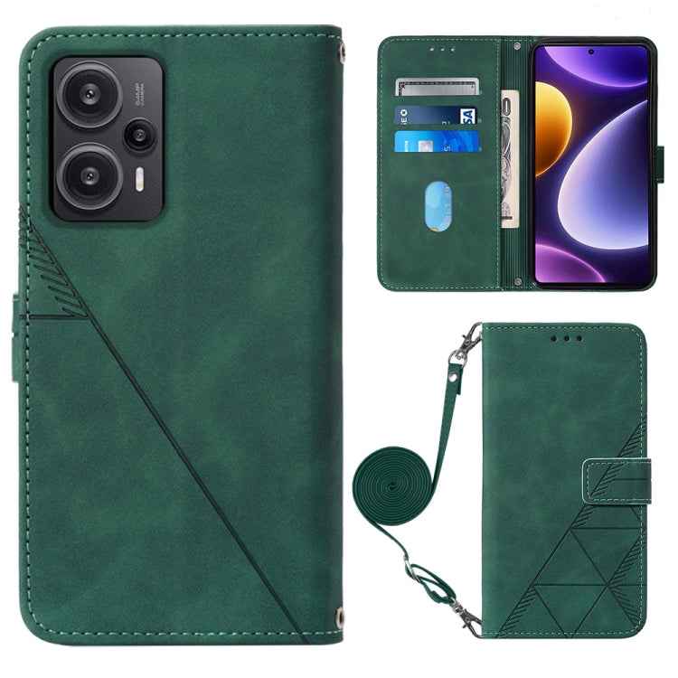 Crossbody 3D Embossed Flip Leather Phone Case, For Xiaomi Redmi Note 12S 4G Global, For Xiaomi Poco F5 5G/Redmi Note 12 Turbo, For Xiaomi Poco F5 Pro 5G/Redmi K60