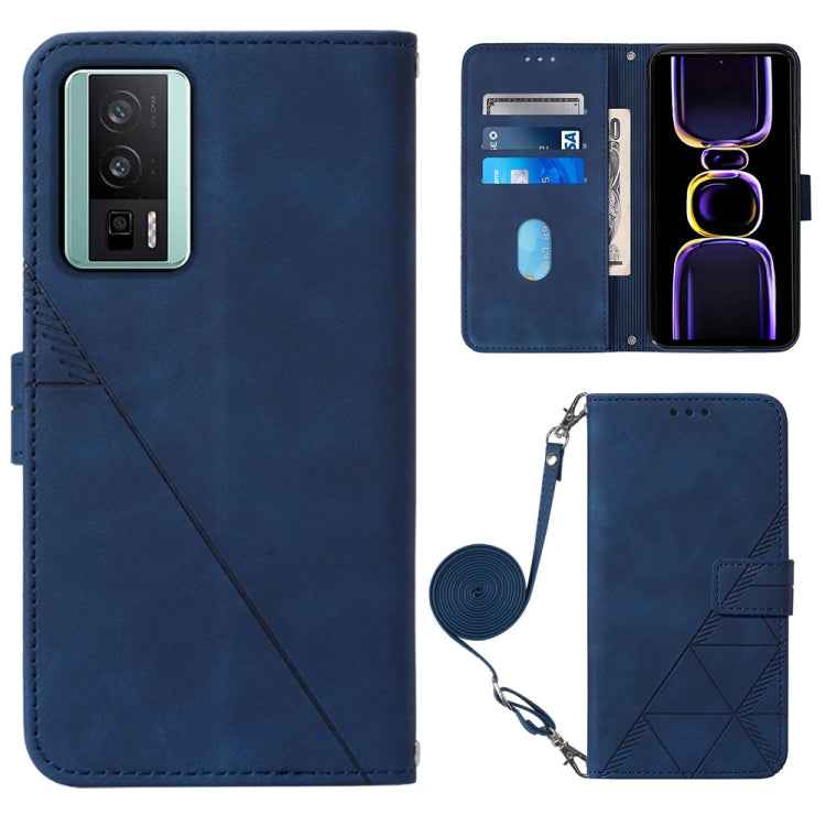 Crossbody 3D Embossed Flip Leather Phone Case, For Xiaomi Redmi Note 12S 4G Global, For Xiaomi Poco F5 5G/Redmi Note 12 Turbo, For Xiaomi Poco F5 Pro 5G/Redmi K60