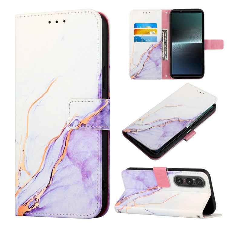 PT003 Marble Pattern Flip Leather Phone Case, For Sony Xperia 10 VI, For Sony Xperia 1 VI, For Sony Xperia 5 VI, For Sony Xperia 5 V, For Sony Xperia 1 V, For Sony Xperia 10 V, For Sony Xperia 10 IV
