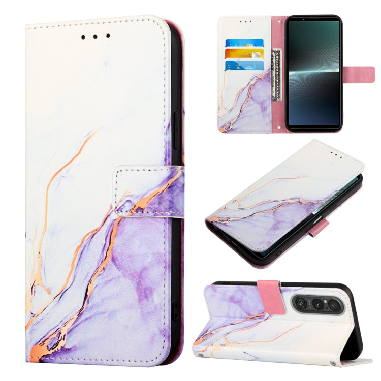 PT003 Marble Pattern Flip Leather Phone Case, For Sony Xperia 1 VIII, For Sony Xperia 10 VI, For Sony Xperia 1 VI, For Sony Xperia 5 VI, For Sony Xperia 5 V, For Sony Xperia 1 V, For Sony Xperia 10 V, For Sony Xperia 10 IV