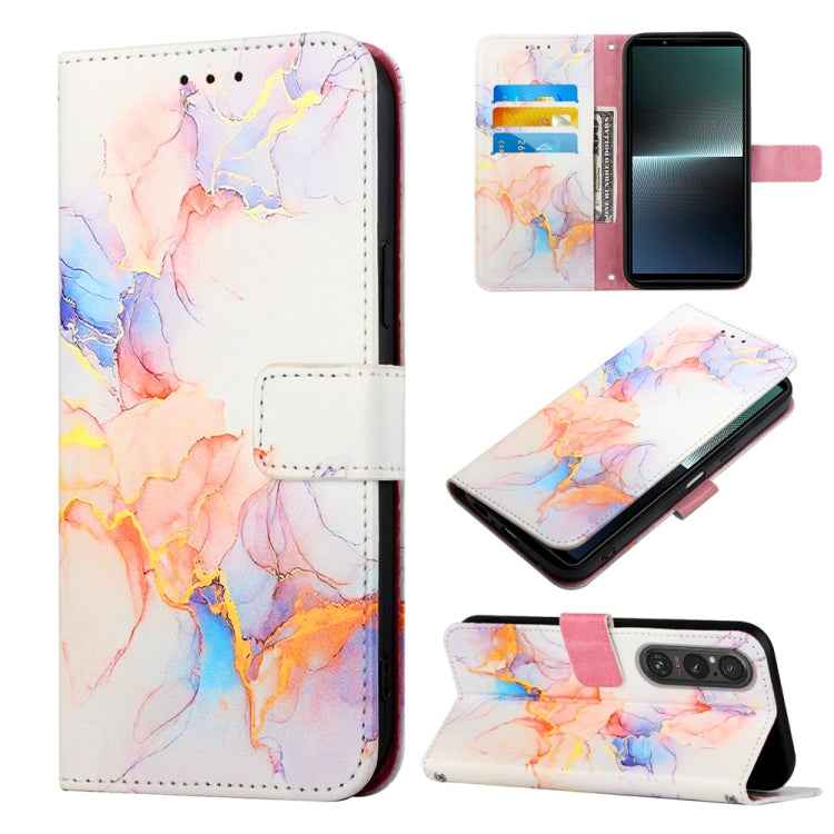 PT003 Marble Pattern Flip Leather Phone Case, For Sony Xperia 10 VI, For Sony Xperia 1 VI, For Sony Xperia 5 VI, For Sony Xperia 5 V, For Sony Xperia 1 V, For Sony Xperia 10 V, For Sony Xperia 10 IV