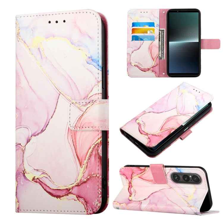 PT003 Marble Pattern Flip Leather Phone Case, For Sony Xperia 10 VI, For Sony Xperia 1 VI, For Sony Xperia 5 VI, For Sony Xperia 5 V, For Sony Xperia 1 V, For Sony Xperia 10 V, For Sony Xperia 10 IV