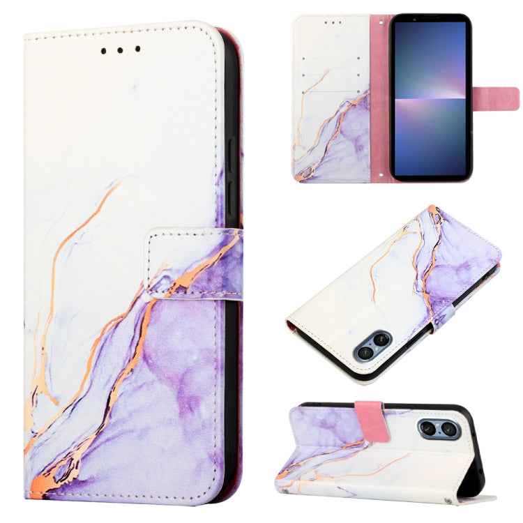 PT003 Marble Pattern Flip Leather Phone Case, For Sony Xperia 10 VI, For Sony Xperia 1 VI, For Sony Xperia 5 VI, For Sony Xperia 5 V, For Sony Xperia 1 V, For Sony Xperia 10 V, For Sony Xperia 10 IV