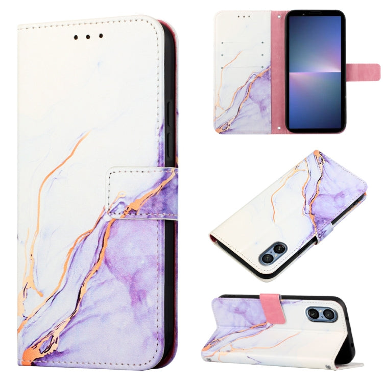 PT003 Marble Pattern Flip Leather Phone Case, For Sony Xperia 1 VIII, For Sony Xperia 10 VI, For Sony Xperia 1 VI, For Sony Xperia 5 VI, For Sony Xperia 5 V, For Sony Xperia 1 V, For Sony Xperia 10 V, For Sony Xperia 10 IV