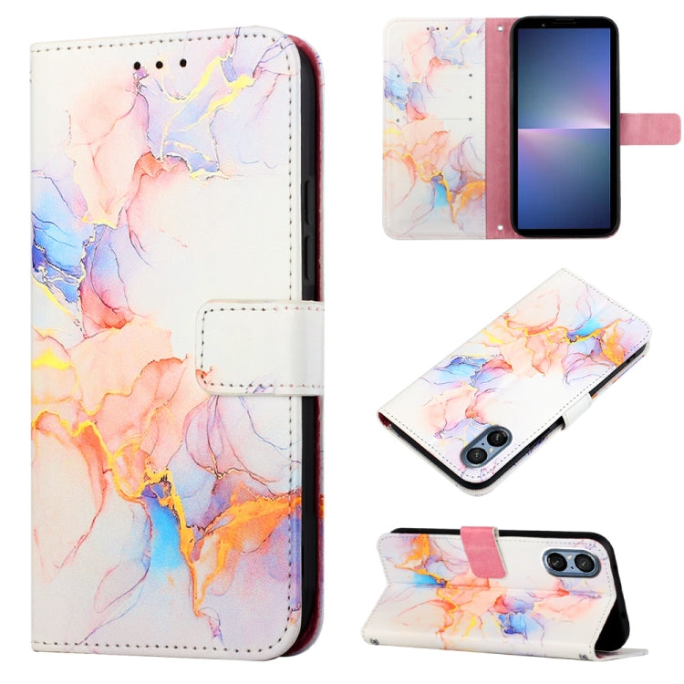 PT003 Marble Pattern Flip Leather Phone Case, For Sony Xperia 1 VIII, For Sony Xperia 10 VI, For Sony Xperia 1 VI, For Sony Xperia 5 VI, For Sony Xperia 5 V, For Sony Xperia 1 V, For Sony Xperia 10 V, For Sony Xperia 10 IV