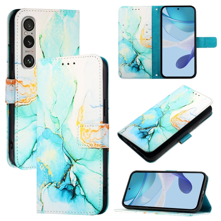 PT003 Marble Pattern Flip Leather Phone Case, For Sony Xperia 1 VIII, For Sony Xperia 10 VI, For Sony Xperia 1 VI, For Sony Xperia 5 VI, For Sony Xperia 5 V, For Sony Xperia 1 V, For Sony Xperia 10 V, For Sony Xperia 10 IV