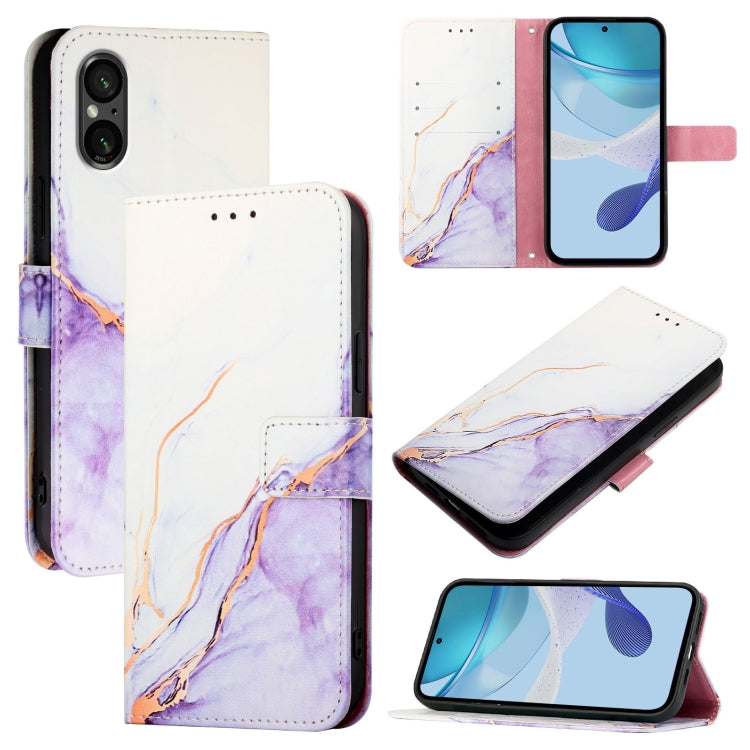 PT003 Marble Pattern Flip Leather Phone Case, For Sony Xperia 1 VIII, For Sony Xperia 10 VI, For Sony Xperia 1 VI, For Sony Xperia 5 VI, For Sony Xperia 5 V, For Sony Xperia 1 V, For Sony Xperia 10 V, For Sony Xperia 10 IV