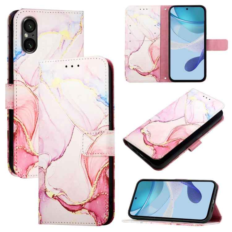 PT003 Marble Pattern Flip Leather Phone Case, For Sony Xperia 10 VI, For Sony Xperia 1 VI, For Sony Xperia 5 VI, For Sony Xperia 5 V, For Sony Xperia 1 V, For Sony Xperia 10 V, For Sony Xperia 10 IV