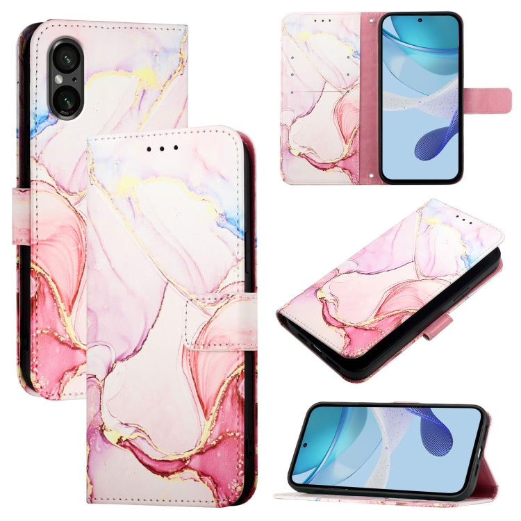 PT003 Marble Pattern Flip Leather Phone Case, For Sony Xperia 1 VIII, For Sony Xperia 10 VI, For Sony Xperia 1 VI, For Sony Xperia 5 VI, For Sony Xperia 5 V, For Sony Xperia 1 V, For Sony Xperia 10 V, For Sony Xperia 10 IV