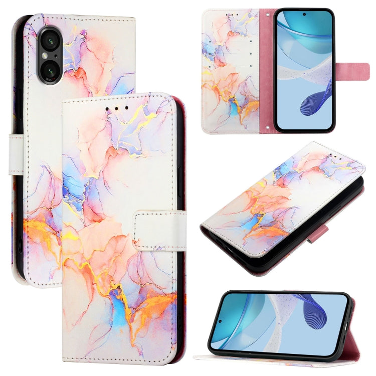 PT003 Marble Pattern Flip Leather Phone Case, For Sony Xperia 1 VIII, For Sony Xperia 10 VI, For Sony Xperia 1 VI, For Sony Xperia 5 VI, For Sony Xperia 5 V, For Sony Xperia 1 V, For Sony Xperia 10 V, For Sony Xperia 10 IV