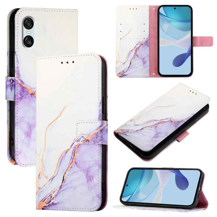 PT003 Marble Pattern Flip Leather Phone Case, For Sony Xperia 10 VI, For Sony Xperia 1 VI, For Sony Xperia 5 VI, For Sony Xperia 5 V, For Sony Xperia 1 V, For Sony Xperia 10 V, For Sony Xperia 10 IV
