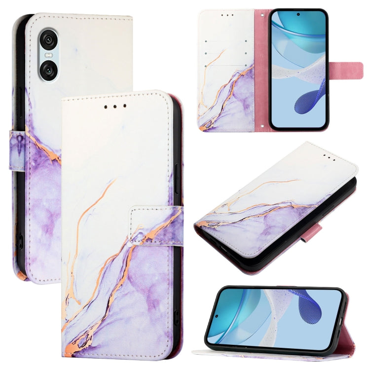 PT003 Marble Pattern Flip Leather Phone Case, For Sony Xperia 1 VIII, For Sony Xperia 10 VI, For Sony Xperia 1 VI, For Sony Xperia 5 VI, For Sony Xperia 5 V, For Sony Xperia 1 V, For Sony Xperia 10 V, For Sony Xperia 10 IV