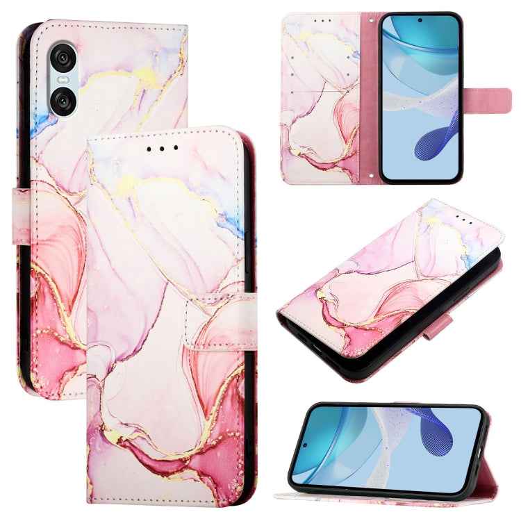 PT003 Marble Pattern Flip Leather Phone Case, For Sony Xperia 10 VI, For Sony Xperia 1 VI, For Sony Xperia 5 VI, For Sony Xperia 5 V, For Sony Xperia 1 V, For Sony Xperia 10 V, For Sony Xperia 10 IV