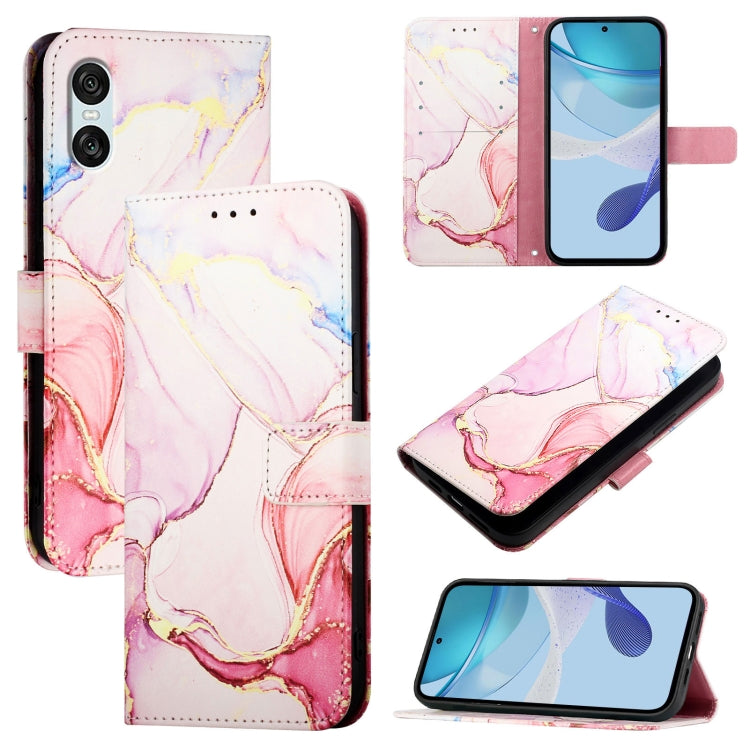 PT003 Marble Pattern Flip Leather Phone Case, For Sony Xperia 1 VIII, For Sony Xperia 10 VI, For Sony Xperia 1 VI, For Sony Xperia 5 VI, For Sony Xperia 5 V, For Sony Xperia 1 V, For Sony Xperia 10 V, For Sony Xperia 10 IV