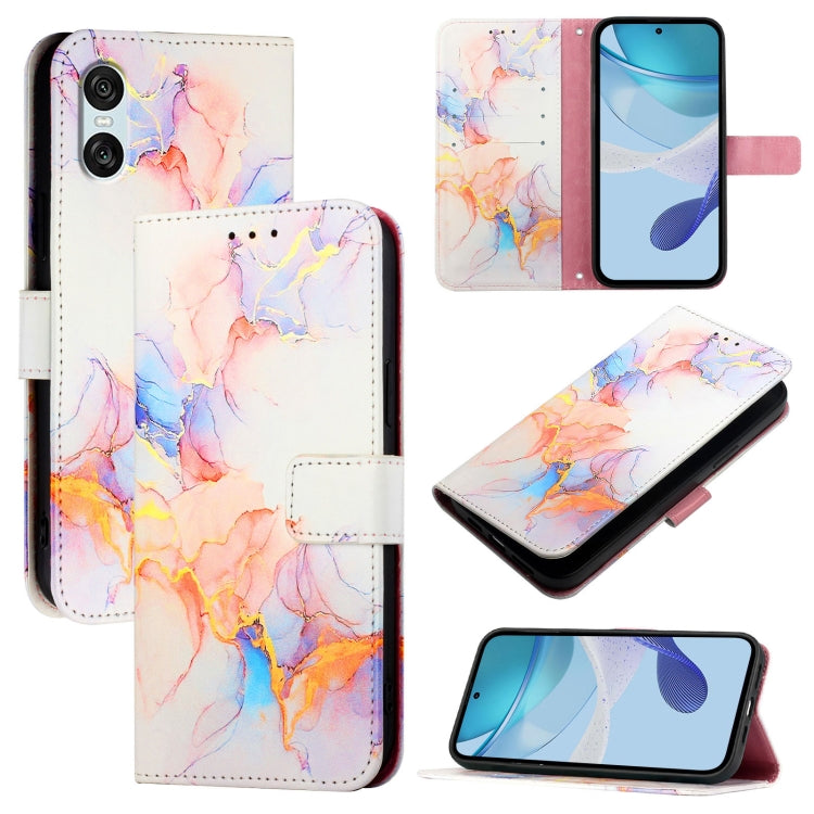 PT003 Marble Pattern Flip Leather Phone Case, For Sony Xperia 1 VIII, For Sony Xperia 10 VI, For Sony Xperia 1 VI, For Sony Xperia 5 VI, For Sony Xperia 5 V, For Sony Xperia 1 V, For Sony Xperia 10 V, For Sony Xperia 10 IV