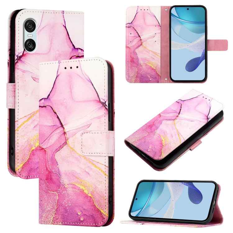 PT003 Marble Pattern Flip Leather Phone Case, For Sony Xperia 10 VI, For Sony Xperia 1 VI, For Sony Xperia 5 VI, For Sony Xperia 5 V, For Sony Xperia 1 V, For Sony Xperia 10 V, For Sony Xperia 10 IV