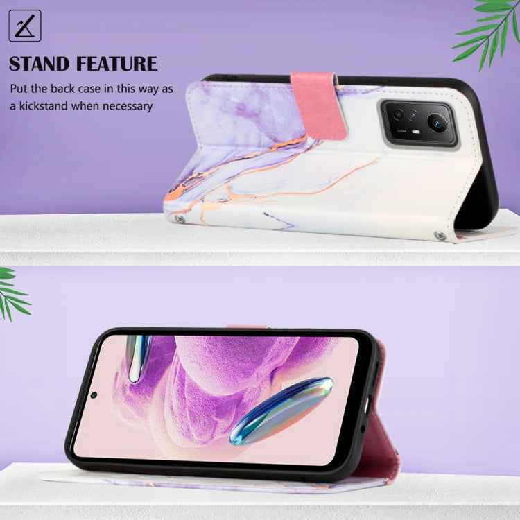 PT003 Marble Pattern Flip Leather Phone Case, For Xiaomi Redmi Note 12S 4G Global, For Xiaomi 13T, For Xiaomi Poco F5 5G/Redmi Note 12 Turbo, For Xiaomi Poco F5 Pro 5G/Redmi K60