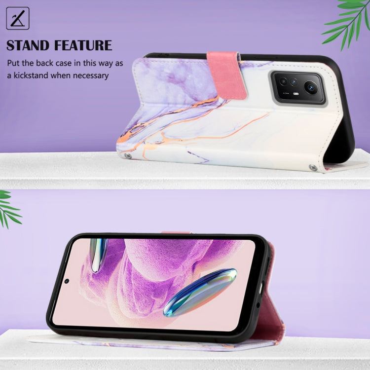PT003 Marble Pattern Flip Leather Phone Case, For Xiaomi 13T, For Xiaomi Redmi Note 12S 4G Global, For Xiaomi Poco F5 5G/Redmi Note 12 Turbo, For Xiaomi Poco F5 Pro 5G/Redmi K60