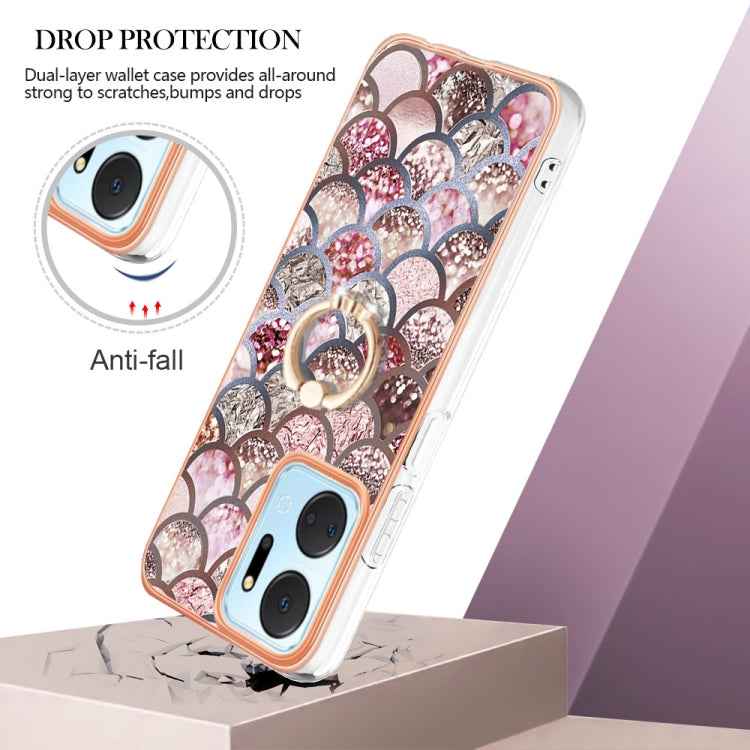Electroplating IMD TPU Phone Case with Ring, For Honor X7a, For Honor X8a