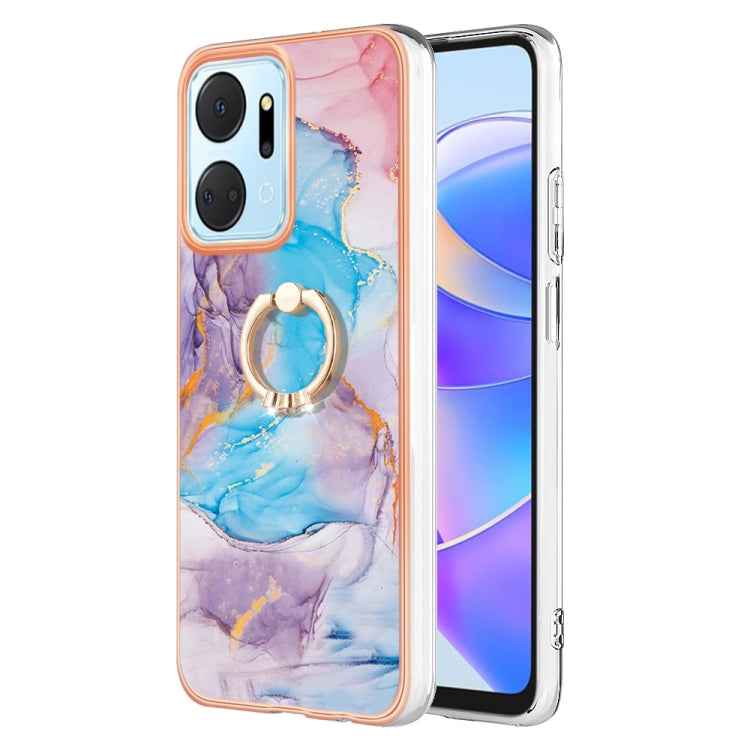 Electroplating IMD TPU Phone Case with Ring, For Honor X7a, For Honor X8a