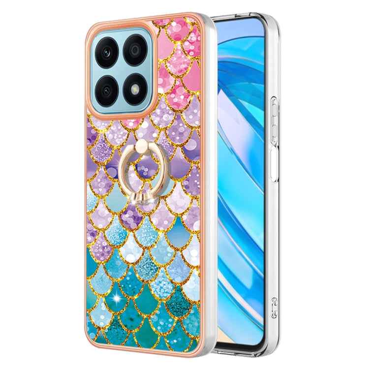 Electroplating IMD TPU Phone Case with Ring, For Honor X7a, For Honor X8a