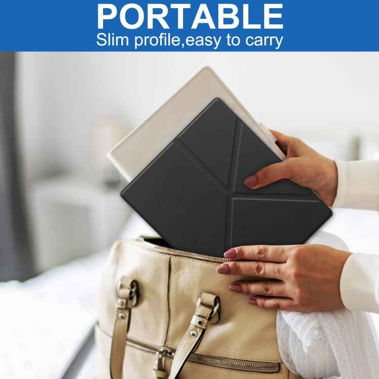 Solid Color Deformation TPU Leather Smart Tablet Case