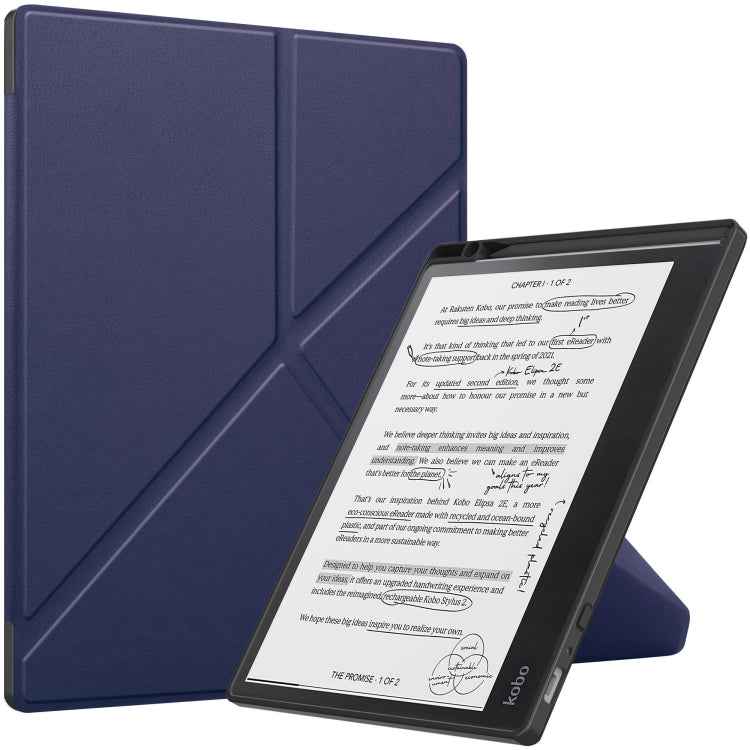 Solid Color Deformation TPU Leather Smart Tablet Case