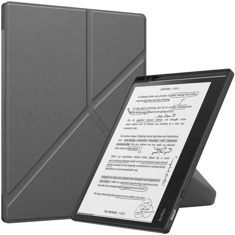 Solid Color Deformation TPU Leather Smart Tablet Case
