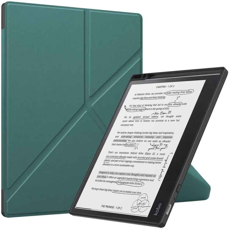 Solid Color Deformation TPU Leather Smart Tablet Case