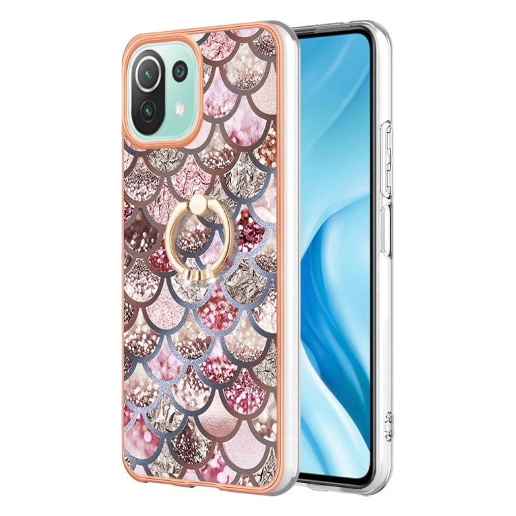 Electroplating IMD TPU Phone Case with Ring, For Xiaomi Poco M4 Pro 4G, For Xiaomi Mi 11 Lite