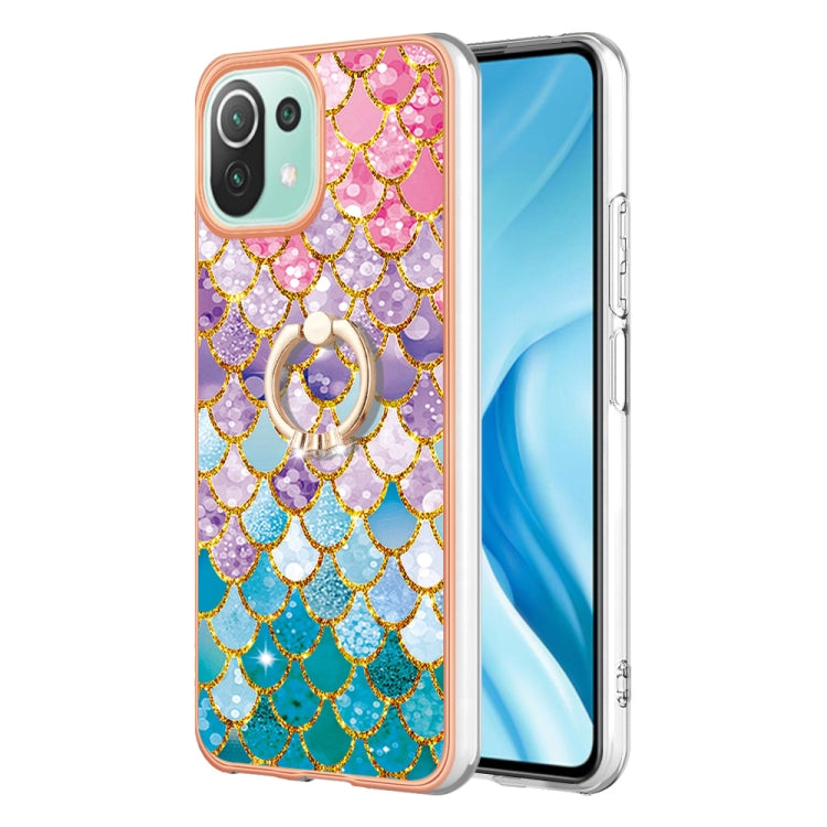 Electroplating IMD TPU Phone Case with Ring, For Xiaomi Poco M4 Pro 4G, For Xiaomi Mi 11 Lite