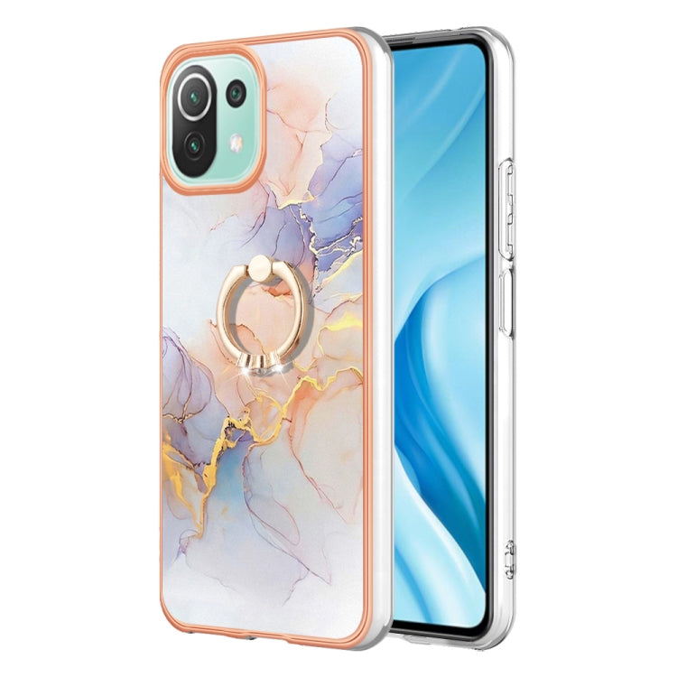 Electroplating IMD TPU Phone Case with Ring, For Xiaomi Poco M4 Pro 4G, For Xiaomi Mi 11 Lite