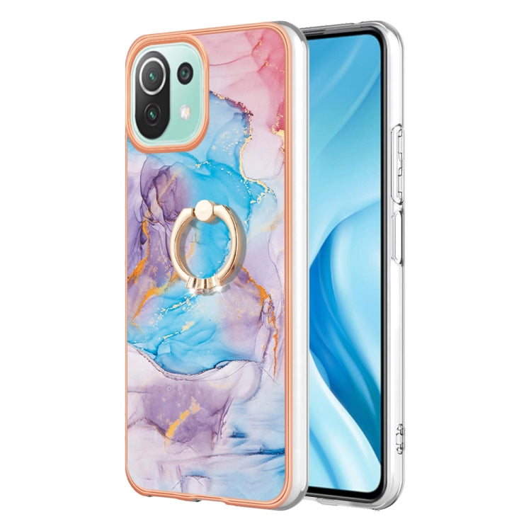 Electroplating IMD TPU Phone Case with Ring, For Xiaomi Poco M4 Pro 4G, For Xiaomi Mi 11 Lite