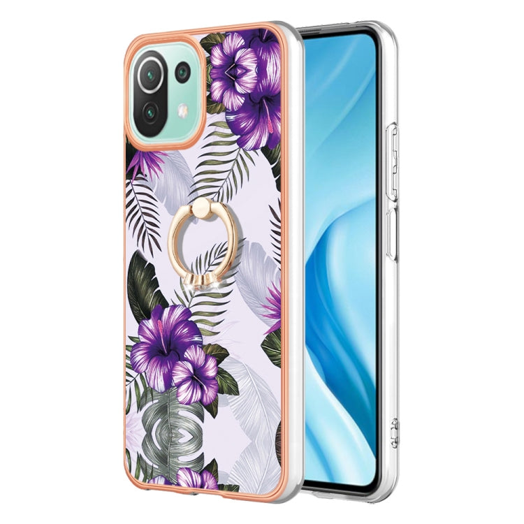 Electroplating IMD TPU Phone Case with Ring, For Xiaomi Poco M4 Pro 4G, For Xiaomi Mi 11 Lite