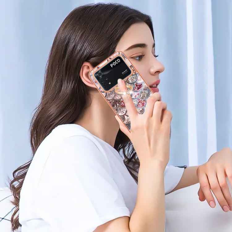 Electroplating IMD TPU Phone Case with Ring, For Xiaomi Poco M4 Pro 4G, For Xiaomi Mi 11 Lite