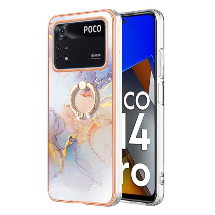 Electroplating IMD TPU Phone Case with Ring, For Xiaomi Poco M4 Pro 4G, For Xiaomi Mi 11 Lite