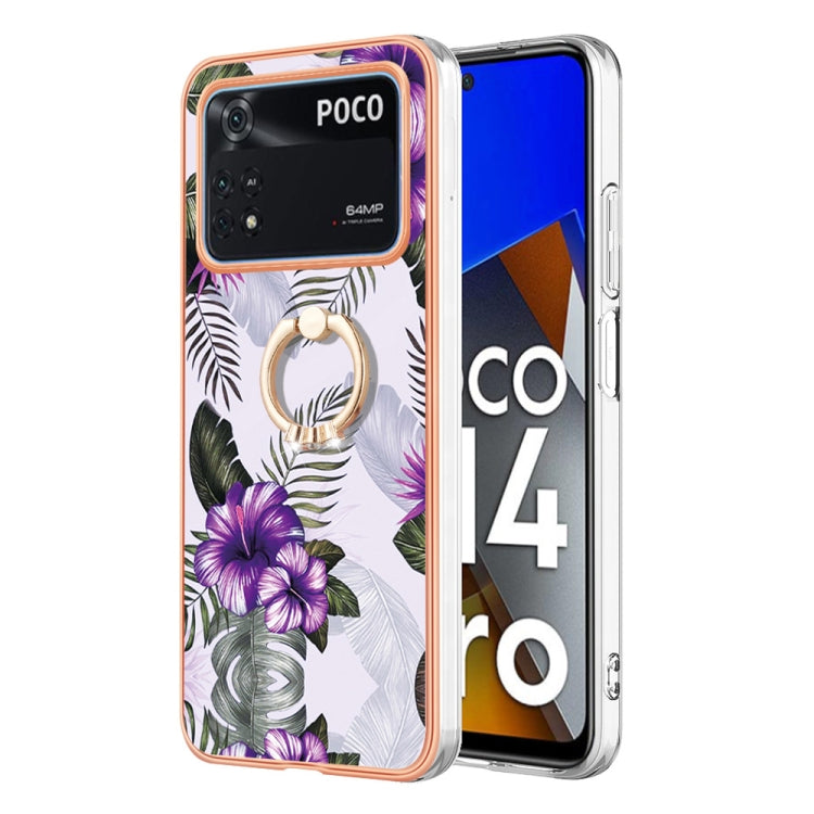 Electroplating IMD TPU Phone Case with Ring, For Xiaomi Poco M4 Pro 4G, For Xiaomi Mi 11 Lite