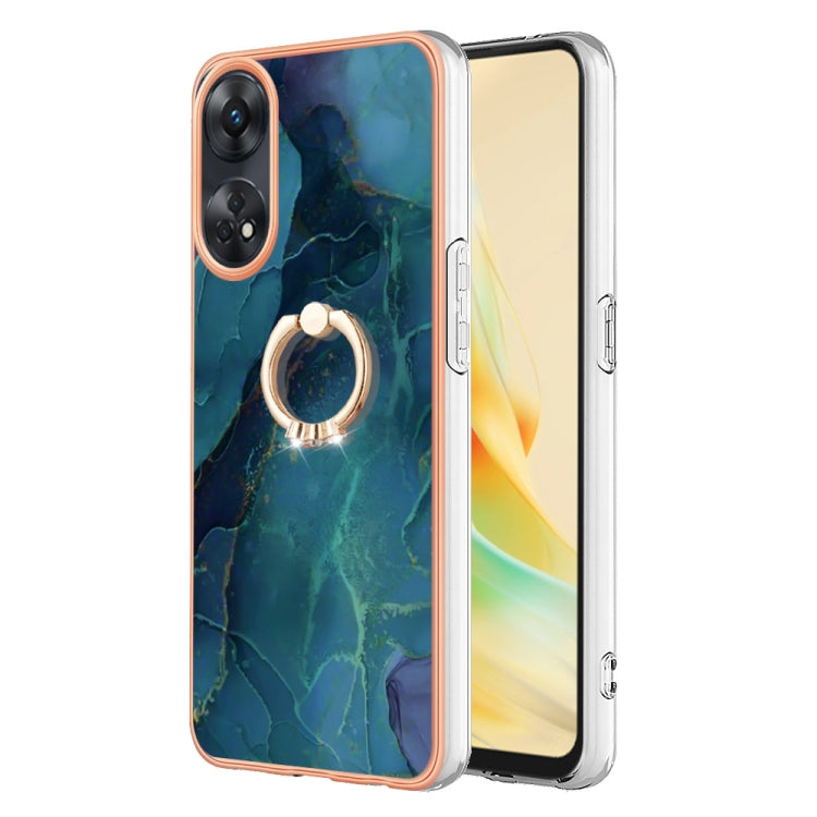 Electroplating Marble Dual-side IMD Phone Case with Ring