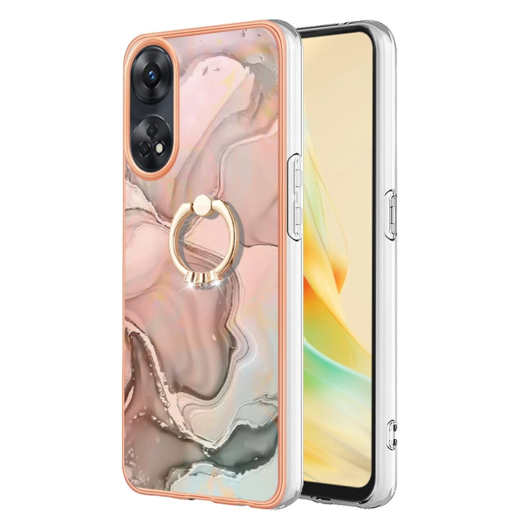 Electroplating Marble Dual-side IMD Phone Case with Ring