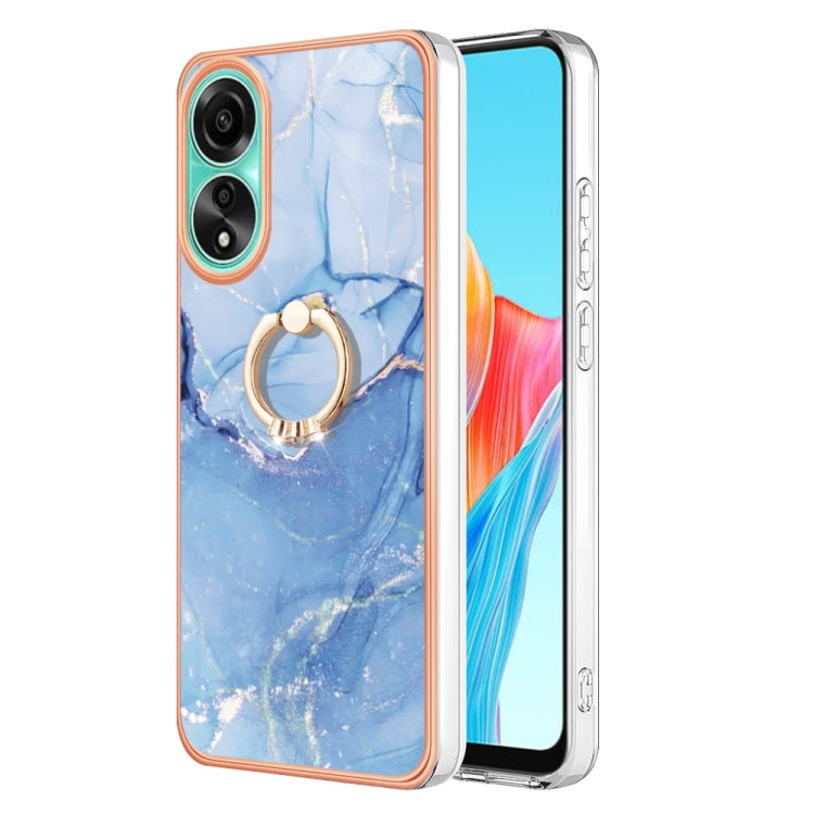 Electroplating Marble Dual-side IMD Phone Case with Ring