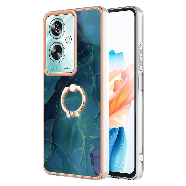 Electroplating Marble Dual-side IMD Phone Case with Ring