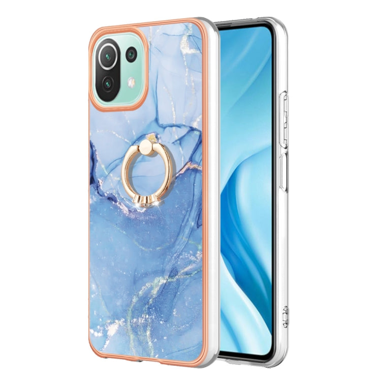 Electroplating Marble Dual-side IMD Phone Case with Ring, For Xiaomi Redmi Note 12 5G Global/Poco X5 5G, For Xiaomi Redmi 12C/11A 4G Global, For Xiaomi 13 Lite 5G, For Xiaomi Redmi Note 12 Pro Speed, For Xiaomi Redmi 10C, For Xiaomi Mi 11 Lite