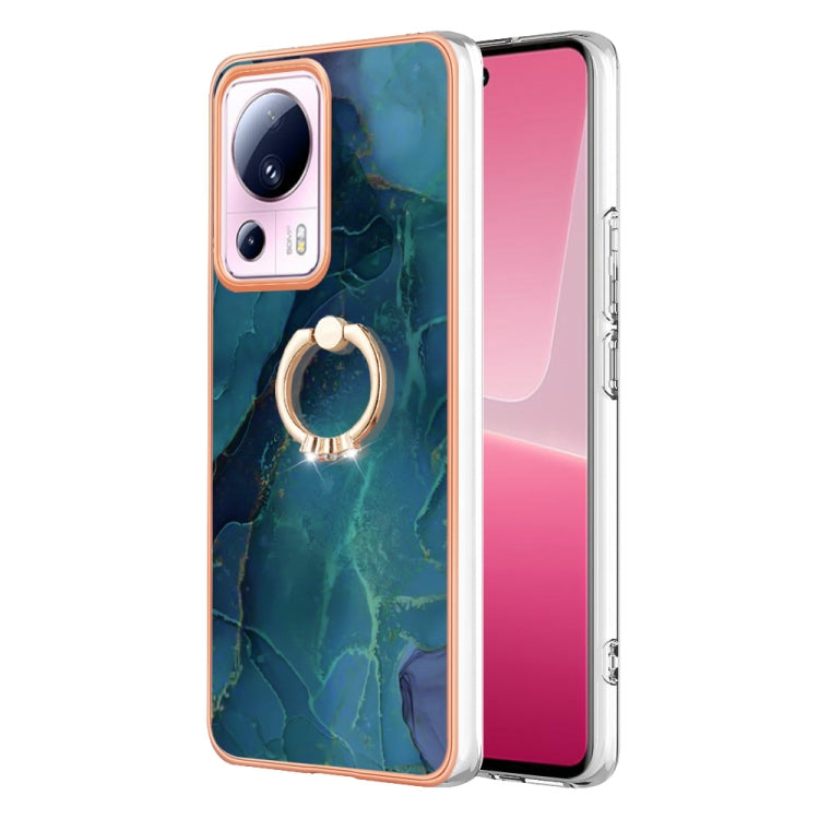 Electroplating Marble Dual-side IMD Phone Case with Ring, For Xiaomi Redmi Note 12 5G Global/Poco X5 5G, For Xiaomi Redmi 12C/11A 4G Global, For Xiaomi 13 Lite 5G, For Xiaomi Redmi Note 12 Pro Speed, For Xiaomi Redmi 10C, For Xiaomi Mi 11 Lite