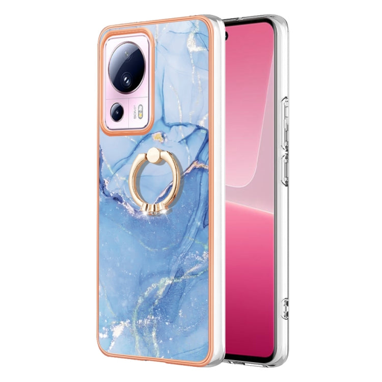 Electroplating Marble Dual-side IMD Phone Case with Ring, For Xiaomi Redmi Note 12 5G Global/Poco X5 5G, For Xiaomi Redmi 12C/11A 4G Global, For Xiaomi 13 Lite 5G, For Xiaomi Redmi Note 12 Pro Speed, For Xiaomi Redmi 10C, For Xiaomi Mi 11 Lite