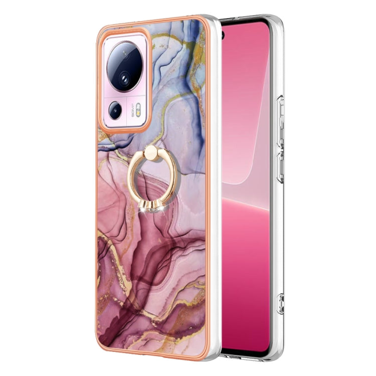 Electroplating Marble Dual-side IMD Phone Case with Ring, For Xiaomi Redmi Note 12 5G Global/Poco X5 5G, For Xiaomi Redmi 12C/11A 4G Global, For Xiaomi 13 Lite 5G, For Xiaomi Redmi Note 12 Pro Speed, For Xiaomi Redmi 10C, For Xiaomi Mi 11 Lite