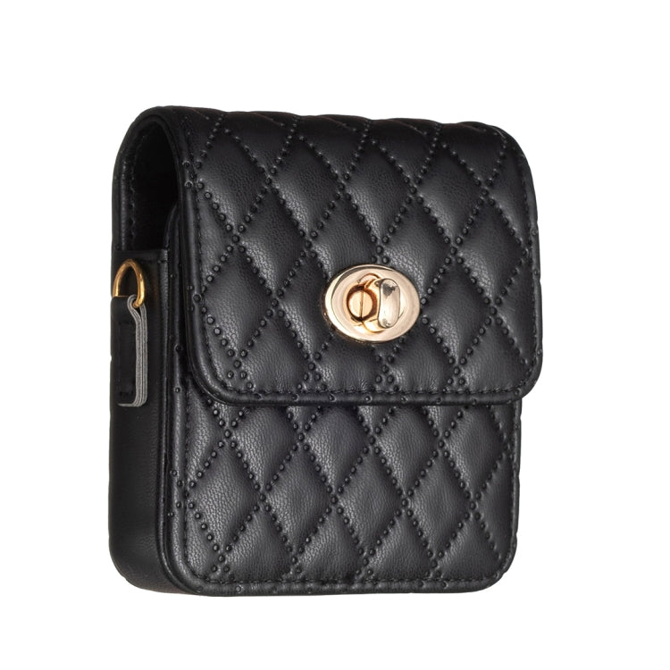 BFB03 Diamond Lattice Magnetic Leather Phone Case, For OPPO Find N2 Flip