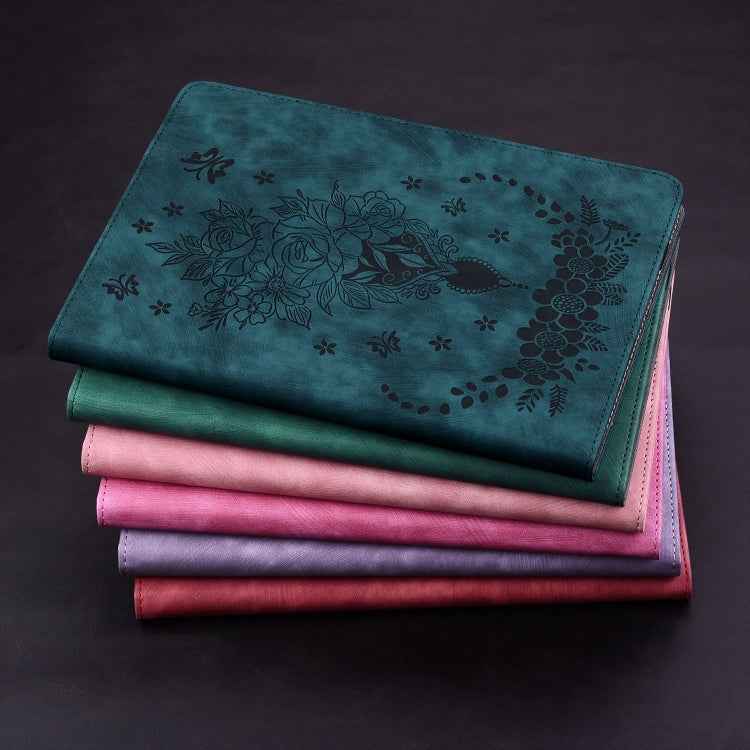 Butterfly Rose Embossed Leather Tablet Case, For Huawei MatePad Mini 2025, For Huawei MatePad Pro 11 2022, For Huawei MatePad SE 10.4, For Huawei MatePad Pro 10.8 2021 / 2018, For Huawei MatePad T 10s/Enjoy Tablet 2, For Huawei MediaPad M5 Lite / C5 10.1