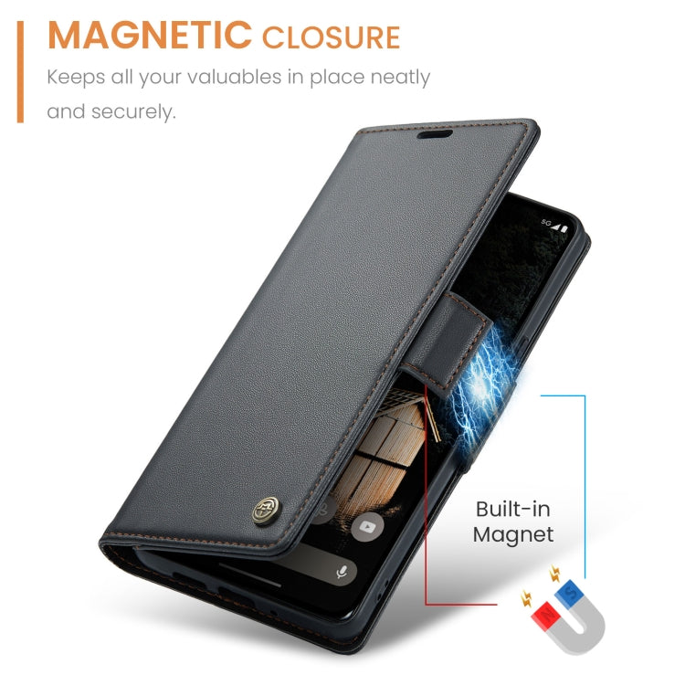 CaseMe 023 Butterfly Buckle Litchi Texture RFID Anti-theft Leather Phone Case, For Google Pixel 10 Pro XL / 9 Pro XL, For Google Pixel 10 / 10 Pro / 9, For Google Pixel 8a, For Google Pixel 8 Pro, For Google Pixel 8, For Google Pixel 7a